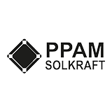 Logo för solcellsföretaget PPAM Solkraft.