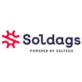 Logo för solcellsföretaget Soldags i Sverige AB.